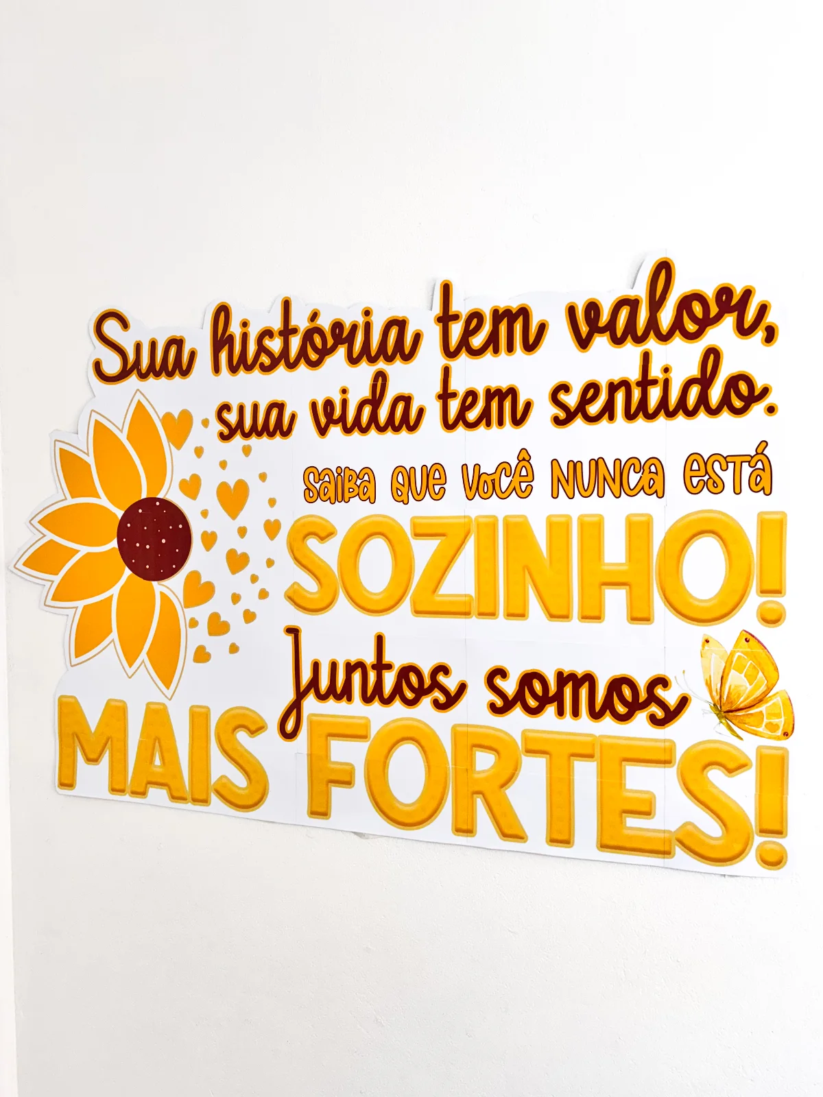 Painel Setembro Amarelo - Sua vida tem valor — amostra 2: Destaque a campanha do Setembro Amarelo com este painel…