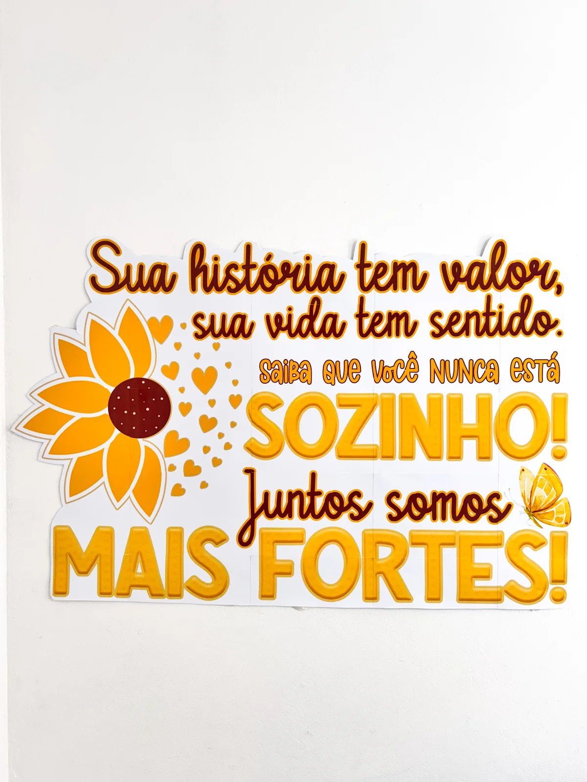 Painel Setembro Amarelo - Sua vida tem valor — amostra 3: Destaque a campanha do Setembro Amarelo com este painel…
