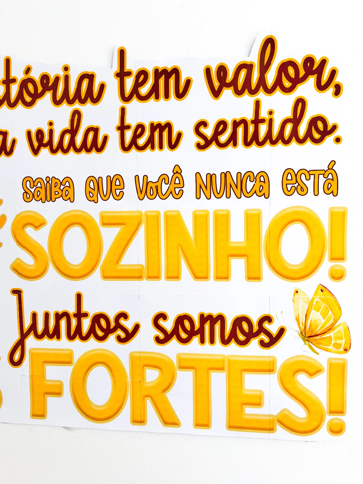 Painel Setembro Amarelo - Sua vida tem valor — amostra 5: Destaque a campanha do Setembro Amarelo com este painel…