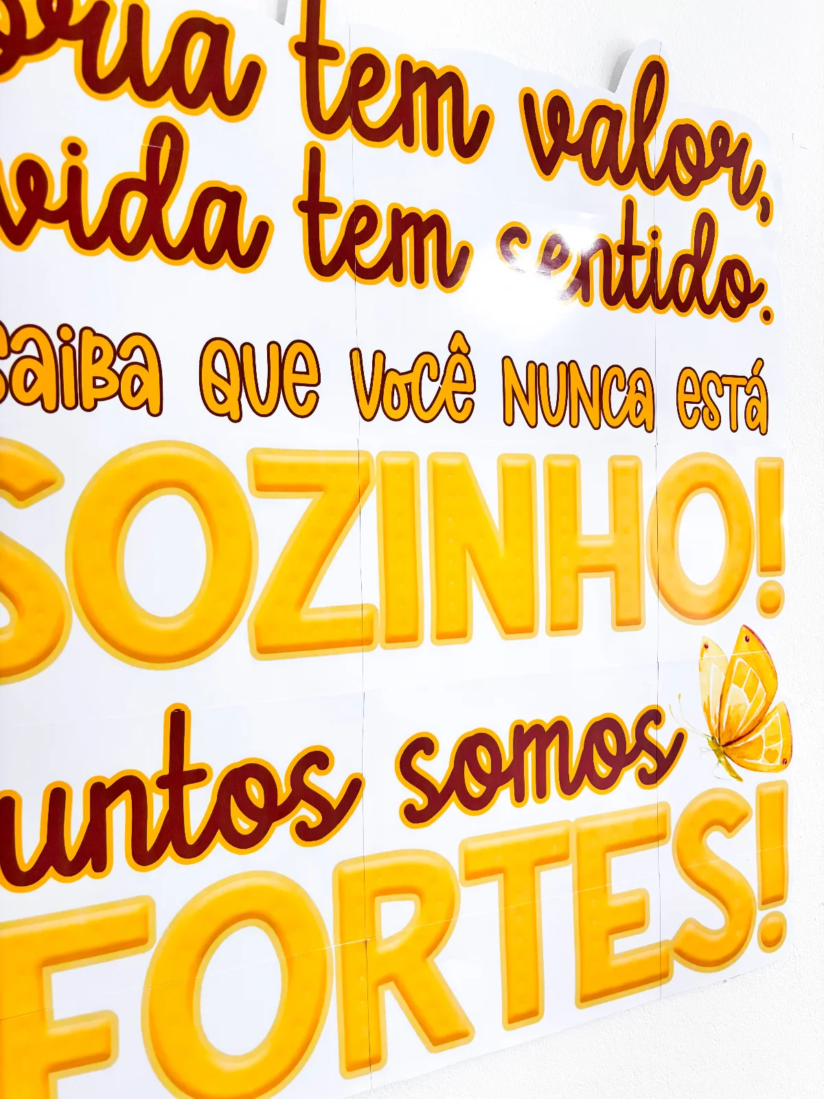 Painel Setembro Amarelo - Sua vida tem valor — amostra 7: Destaque a campanha do Setembro Amarelo com este painel…