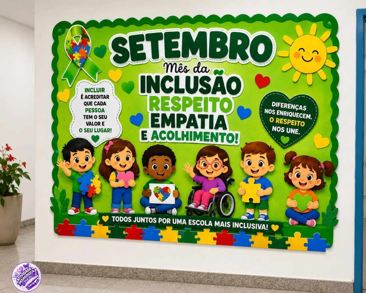Painel Setembro – Mês da Inclusão — Alfabetização para Educação Infantil: Leve mais cor, respeito e acolhimento para sua…