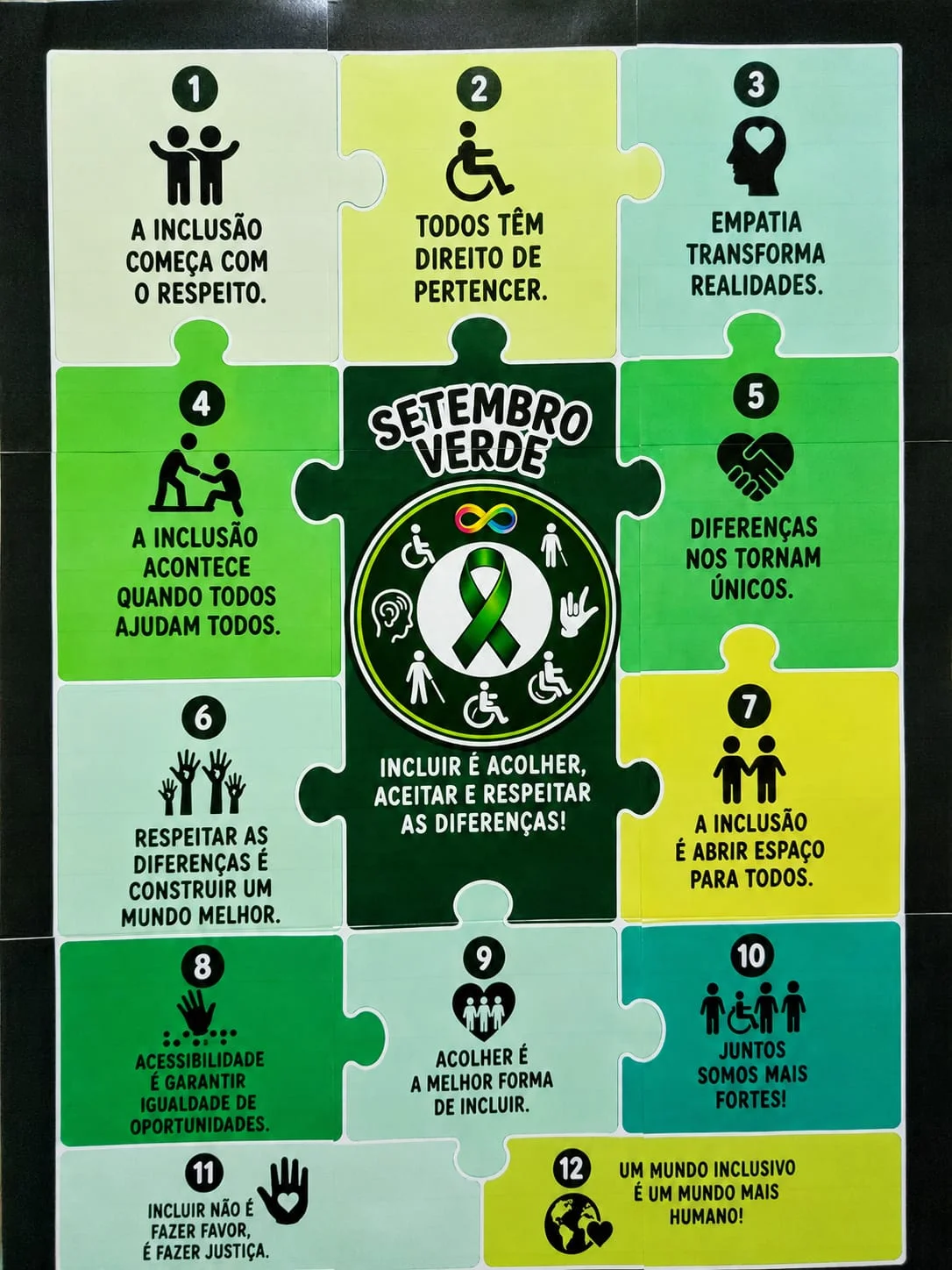 Painel Setembro Verde da Inclusão - Conscientização — amostra 2: Um painel especial para trabalhar o Setembro Verde,…