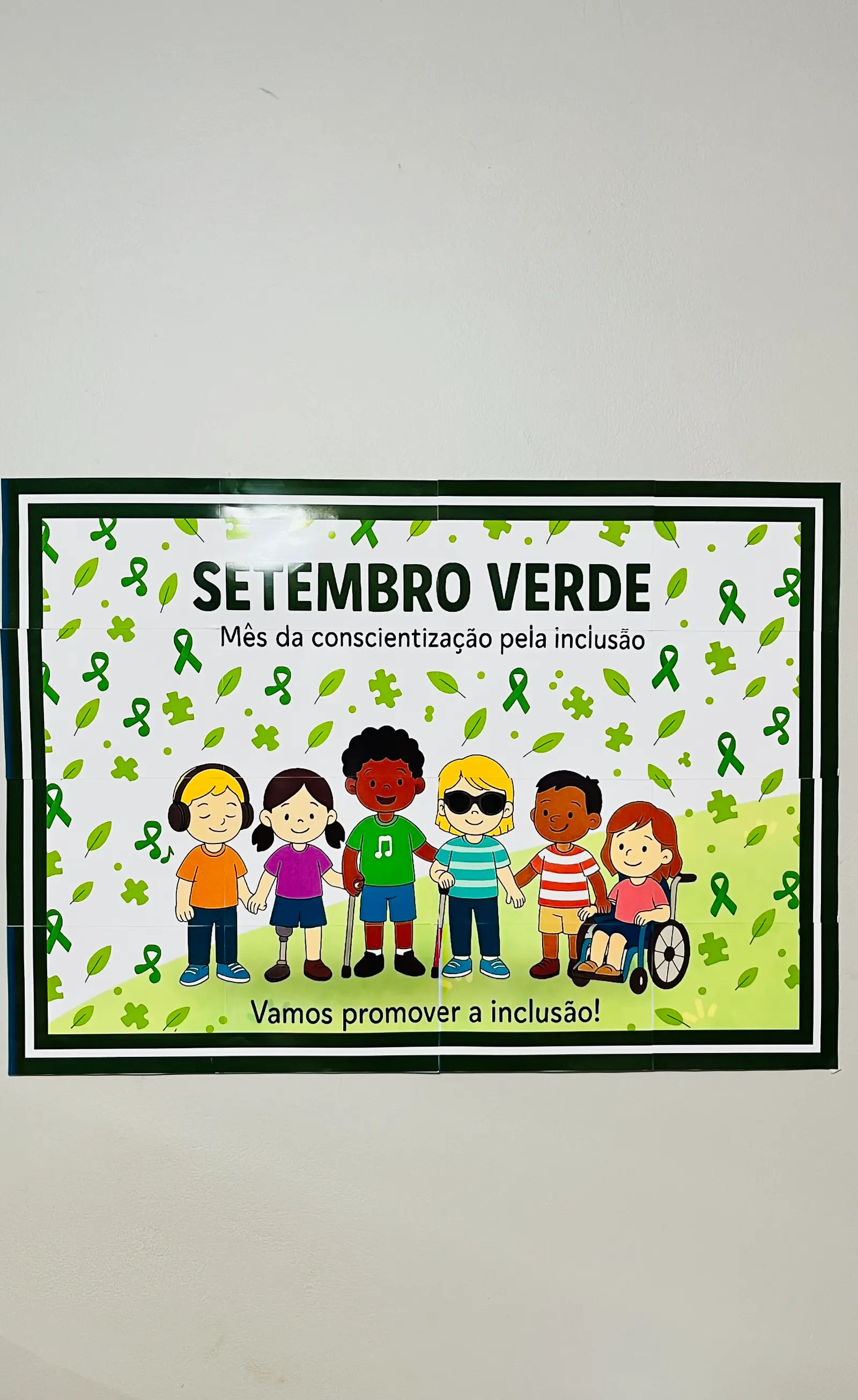 Painel Setembro Verde – Inclusão e Respeito à Pessoa com Deficiência — amostra 1: Painel Setembro Verde para imprimir, com… Painel Setembro Verde – Inclusão e Respeito à Pessoa com Deficiência — amostra 1: Painel Setembro Verde para imprimir, com…
