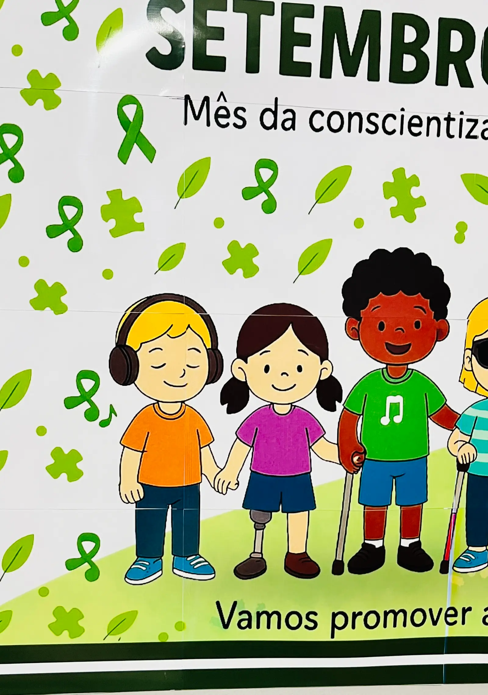 Painel Setembro Verde – Mês da Conscientização pela Inclusão — amostra 1: Painel decorativo Setembro Verde com o tema… Painel Setembro Verde – Mês da Conscientização pela Inclusão — amostra 1: Painel decorativo Setembro Verde com o tema…