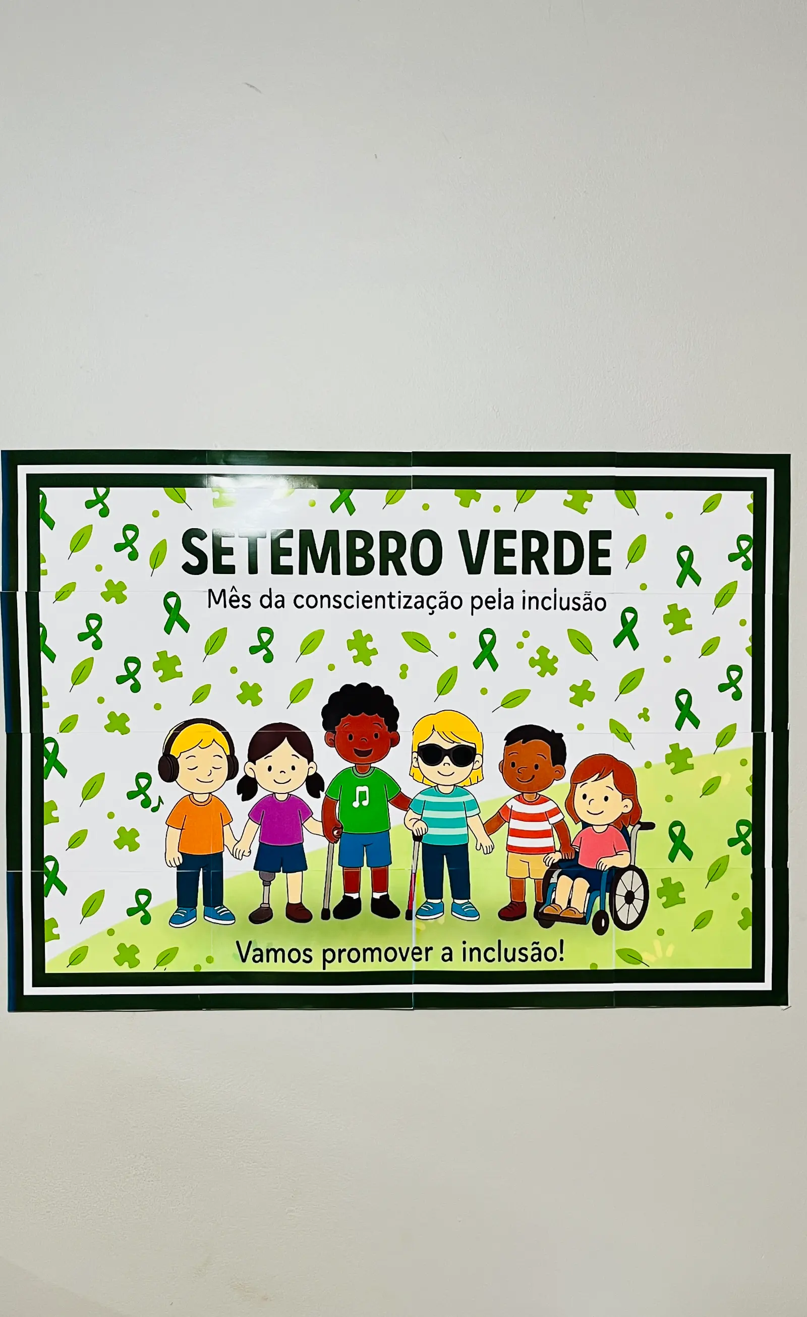 Painel Setembro Verde – Mês da Conscientização pela Inclusão — amostra 2: Painel decorativo Setembro Verde com o tema… Painel Setembro Verde – Mês da Conscientização pela Inclusão — amostra 2: Painel decorativo Setembro Verde com o tema…