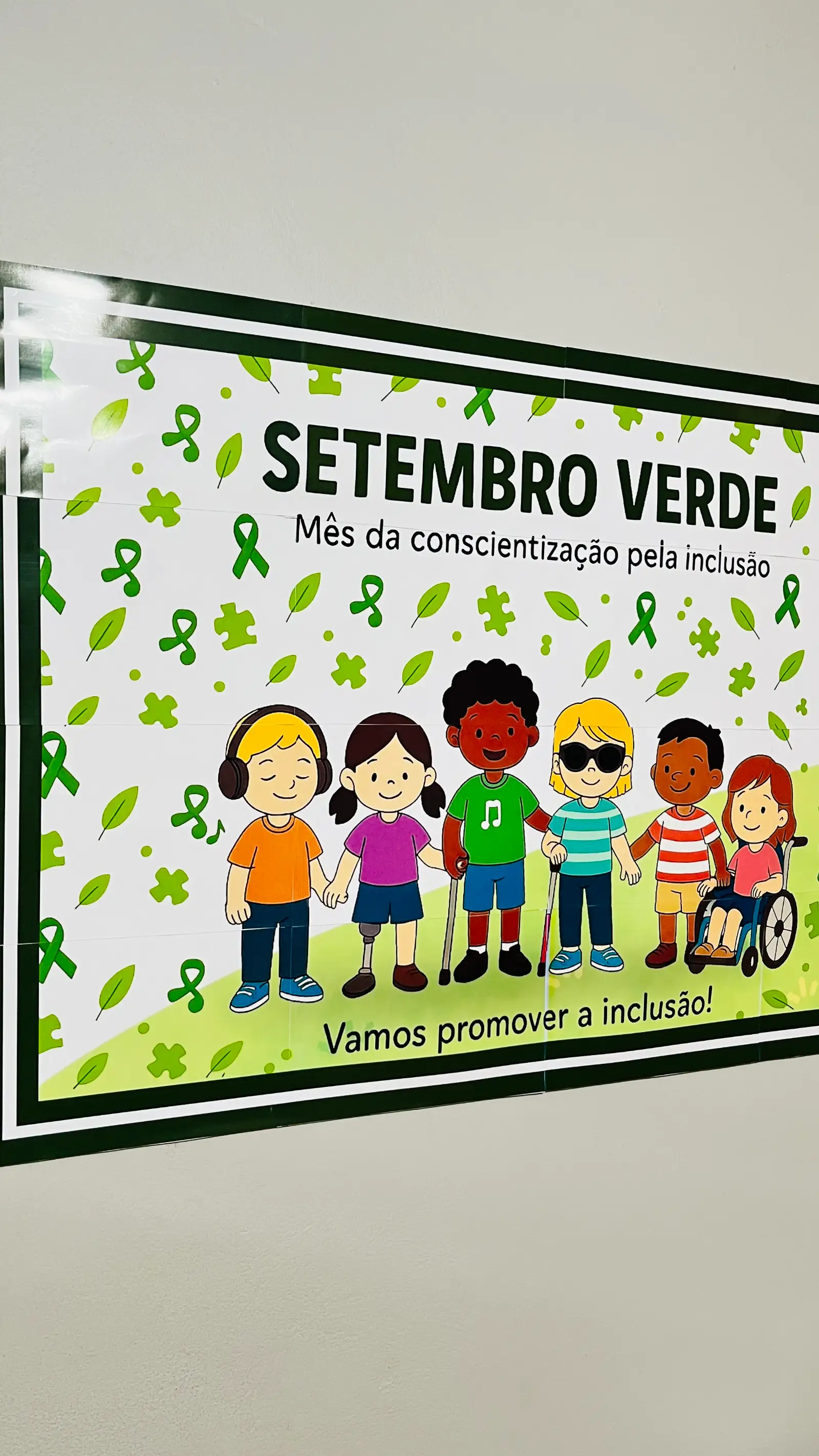 Painel Setembro Verde – Mês da Conscientização pela Inclusão — amostra 3: Painel decorativo Setembro Verde com o tema… Painel Setembro Verde – Mês da Conscientização pela Inclusão — amostra 3: Painel decorativo Setembro Verde com o tema…