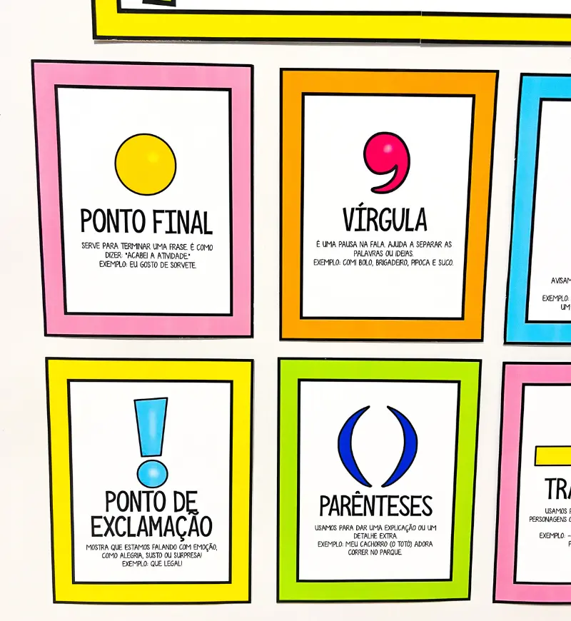Painel Sinais de Pontuação | PDF Língua Portuguesa 3° ao 5° — amostra 3: Um material educativo colorido e atrativo, ideal…
