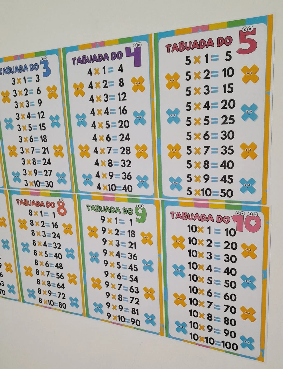 Painel tabuada do 1 ao 10 — amostra 5: Tabuada da multiplicação O material possui: Tabuada do 1 ao 10 Opção tamanho A4 para…