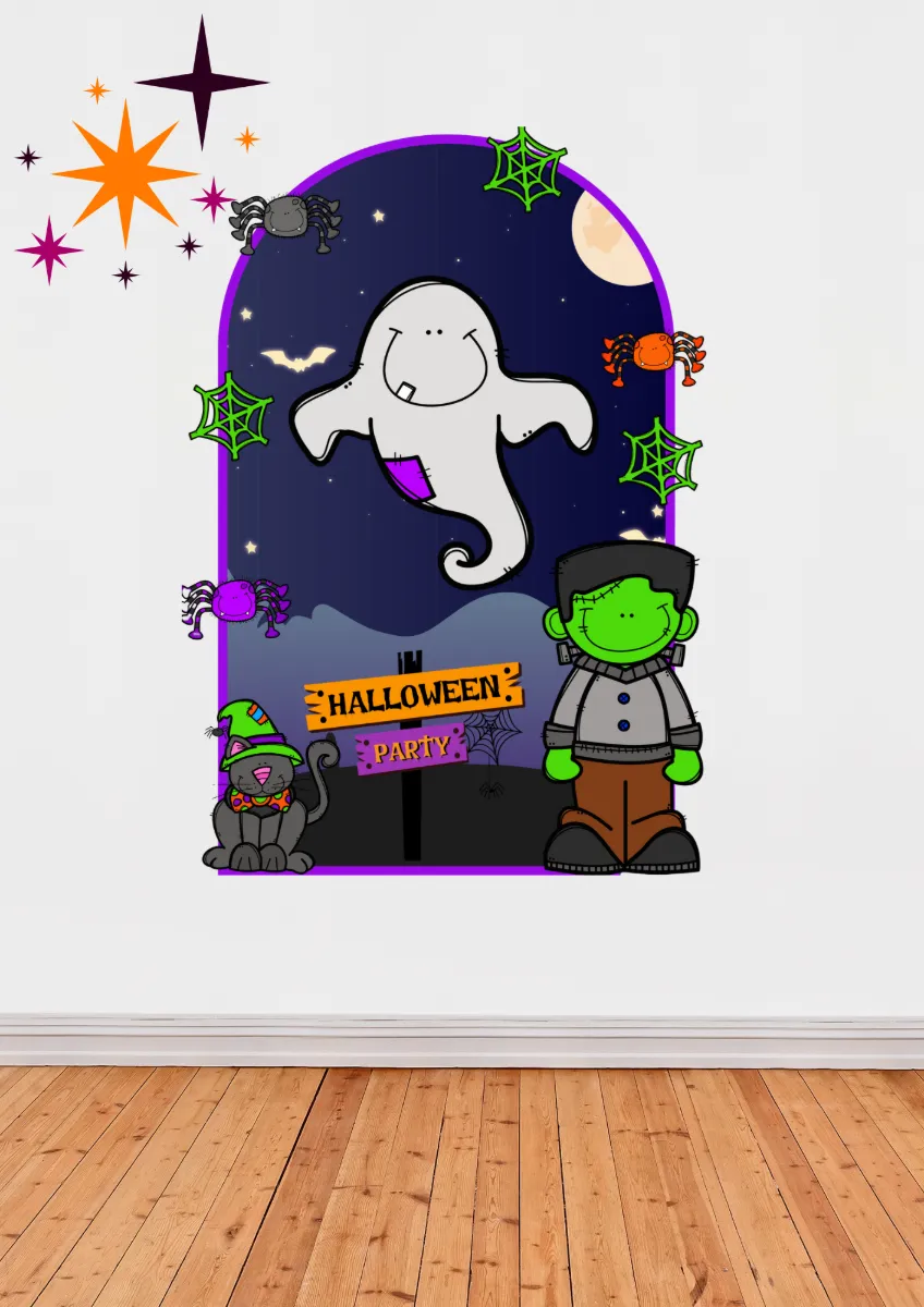 Painel Temático de Halloween 1º – Decoração Escolar Em PDF — amostra 2: 📥 FORMATO: Arquivo digital em PDF, pronto para…