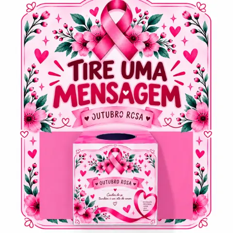 Painel Tire uma Mensagem – Outubro Rosa | Painel + Caixa — capa do material