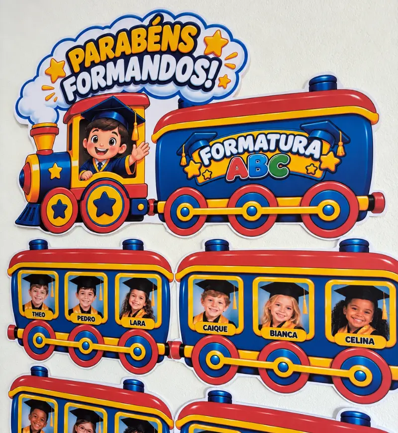 Painel Trem dos Formandos – PDF para Imprimir — amostra 4: UM TREM DE MEMÓRIAS PARA UMA FORMATURA INESQUECÍVEL