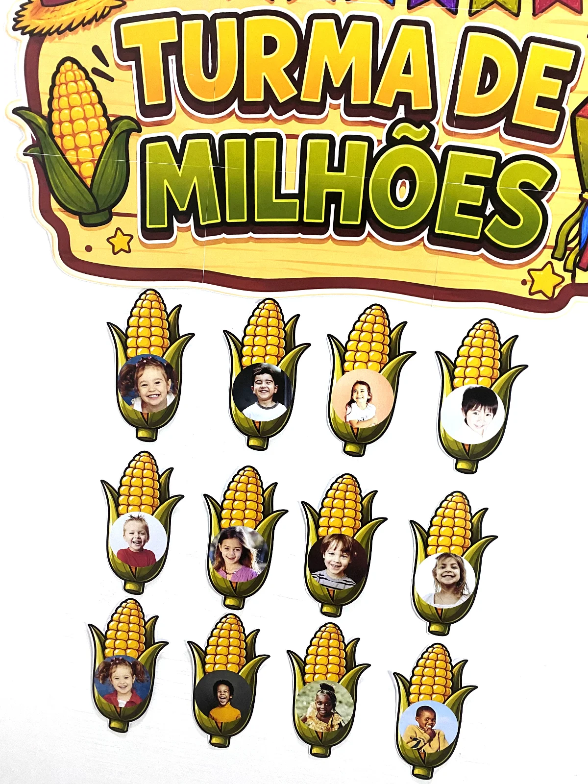 Painel Turma de Milhões para Festa Junina | Editável no Canva — amostra 1: Um painel junino lindo e divertido para deixar…