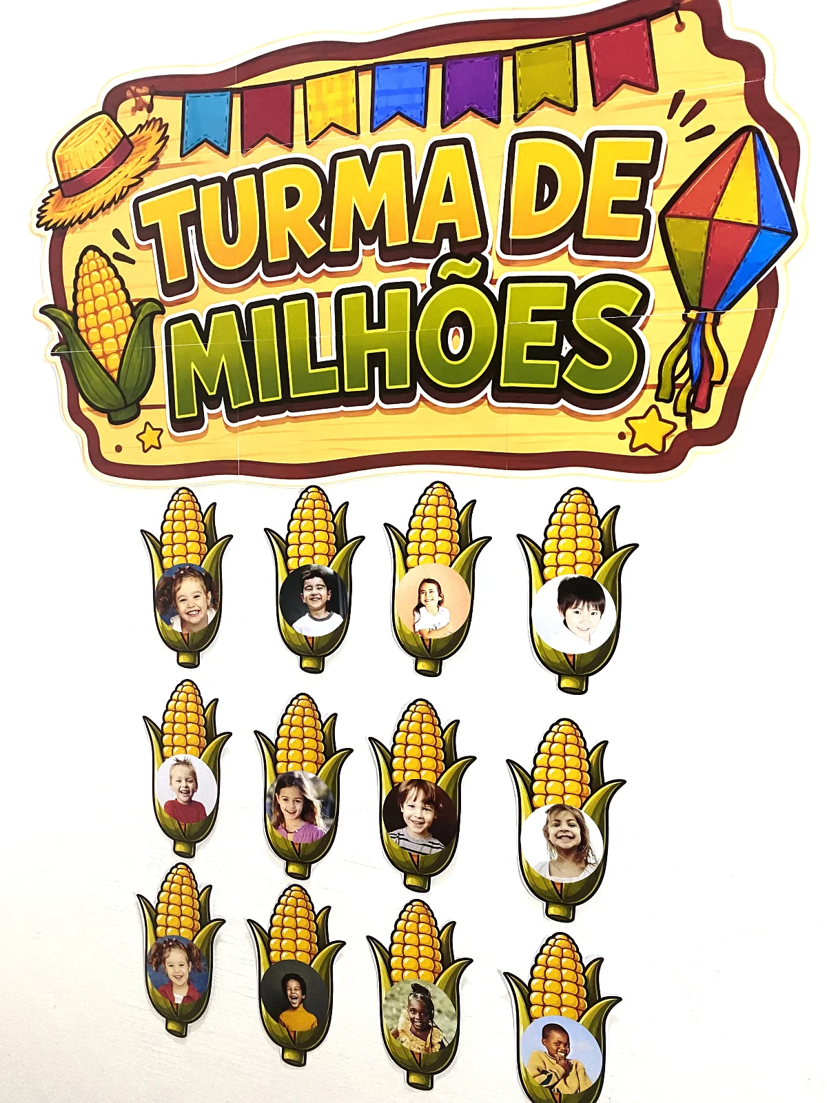Painel Turma de Milhões para Festa Junina | Editável no Canva — amostra 2: Um painel junino lindo e divertido para deixar…