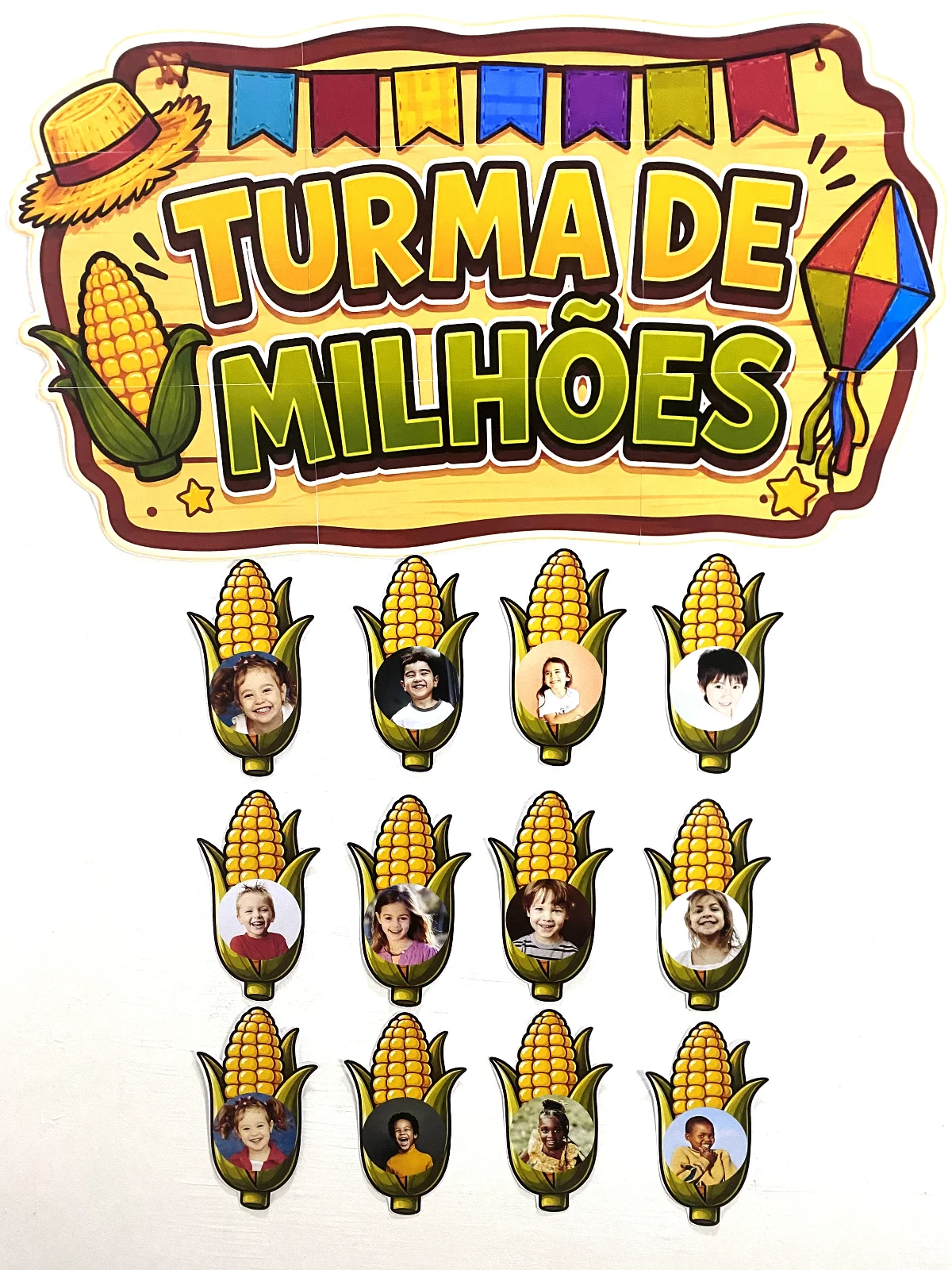 Painel Turma de Milhões para Festa Junina | Editável no Canva — capa do material