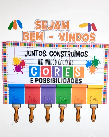 Painel Volta As Aulas – PDF para Imprimir | Educação Infantil — amostra 3: Formato e entrega