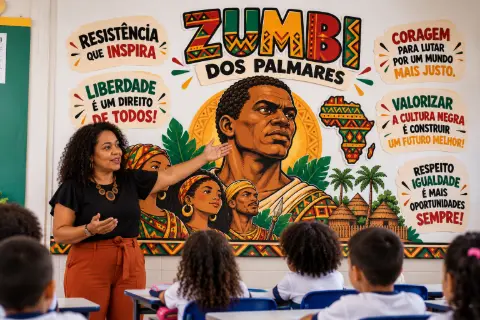 Painel Zumbi dos Palmares - Decoração de Ambiente Escolar — capa do material
