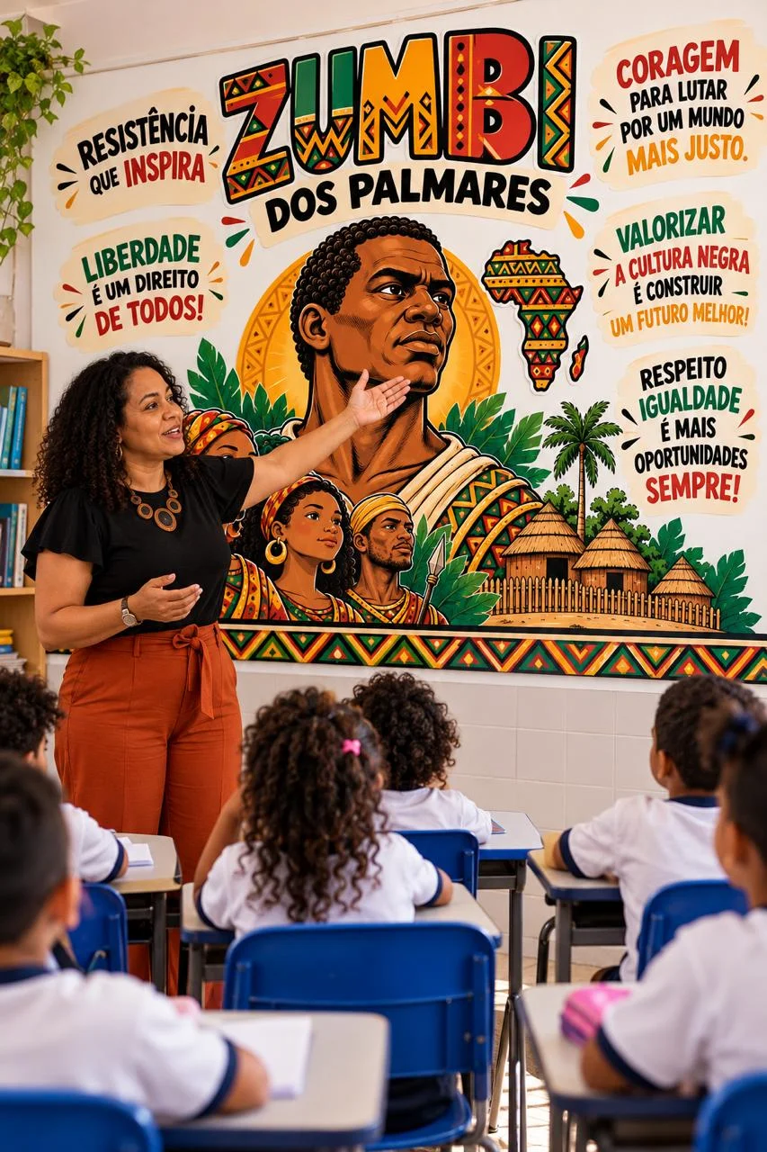 Painel Zumbi dos Palmares - História, Resistência e Liberdade! — capa do material