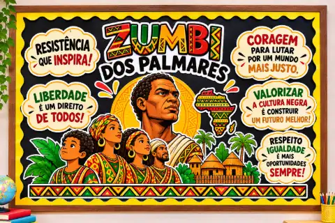 Painel Zumbi dos Palmares: roteiro para a Consciência Negra — amostra 2: O que vem no material