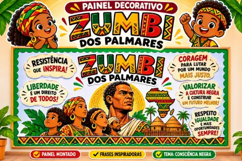 Painel Zumbi dos Palmares: roteiro para a Consciência Negra — capa do material