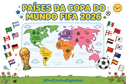 Países da Copa do Mundo 2026 - Geografia Recurso Pedagógico — capa do material