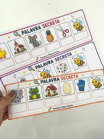 Palavra Secreta - Ditado Ilustrado: Recurso Pedagógico Alfabetização — amostra 2: 👉Através das figuras apresentadas em…