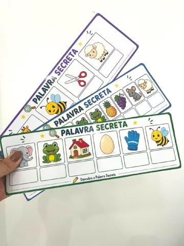 Palavra Secreta - Ditado Ilustrado: Recurso Pedagógico Alfabetização — amostra 4: 👉Através das figuras apresentadas em…