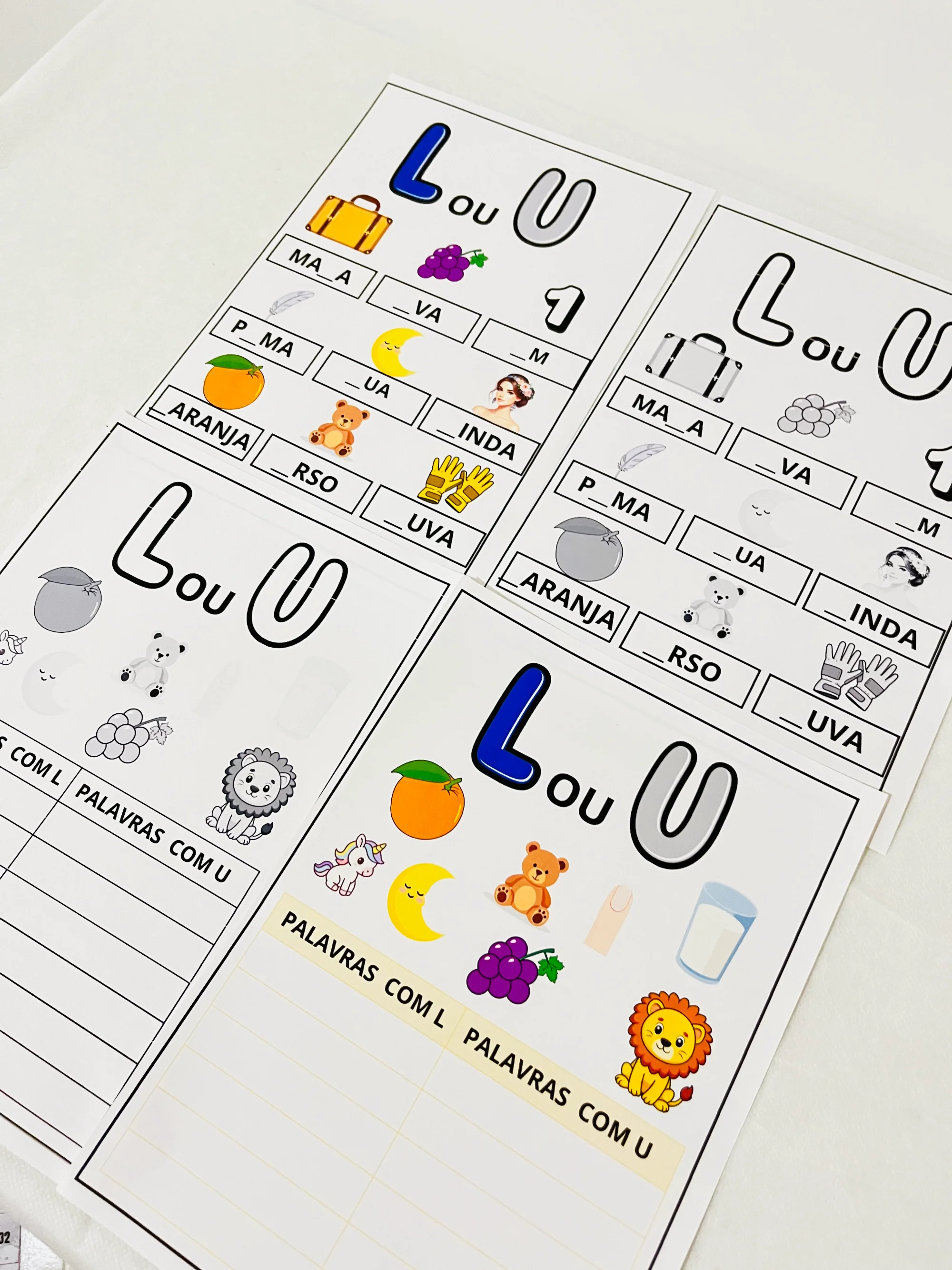 Palavras com L ou U - ALFABETIZAÇÃO - ORTOGRAFIA — amostra 1: Pensado especialmente para os anos iniciais, o material ajuda…