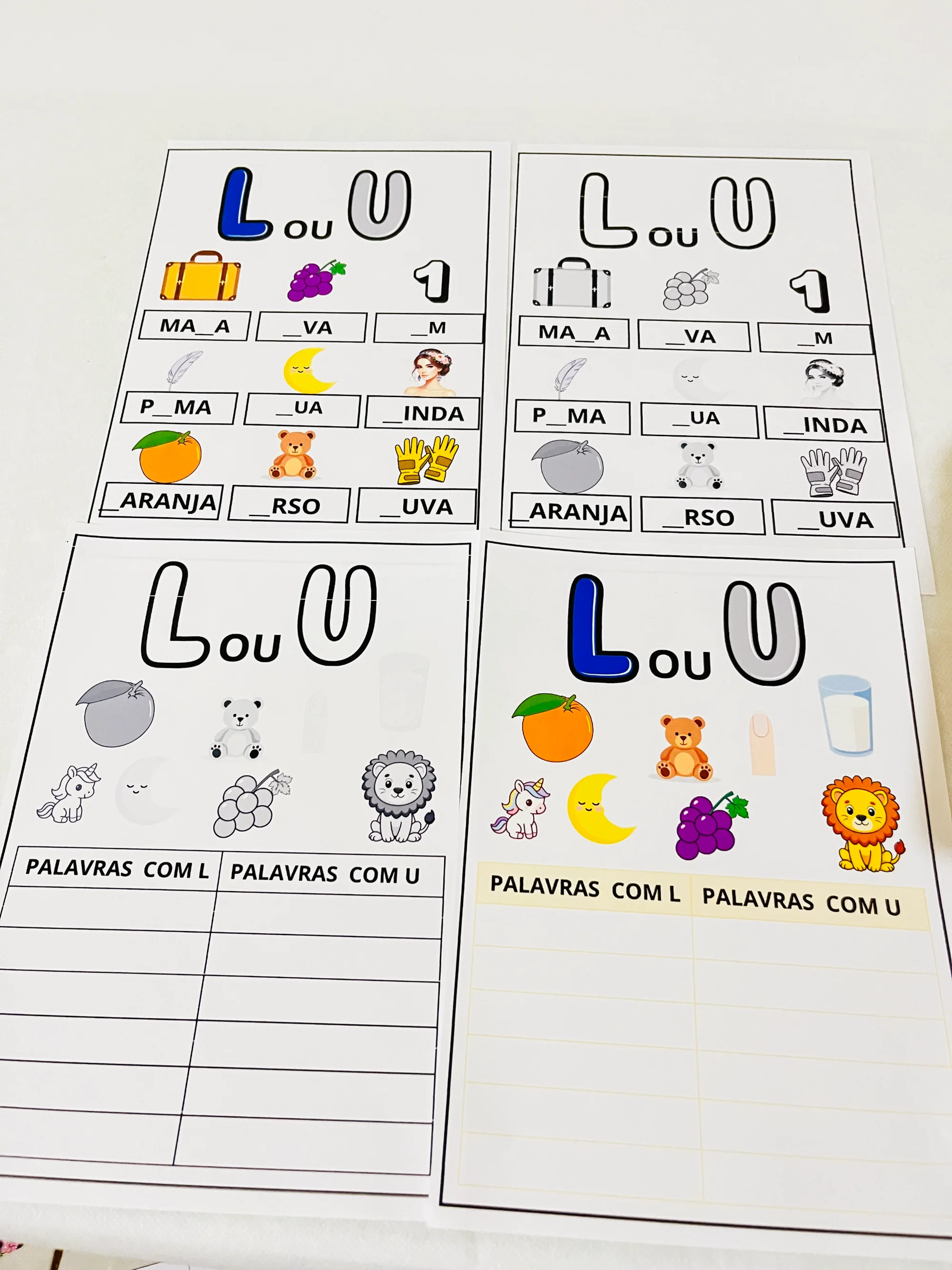 Palavras com L ou U - ALFABETIZAÇÃO - ORTOGRAFIA — amostra 2: Pensado especialmente para os anos iniciais, o material ajuda…