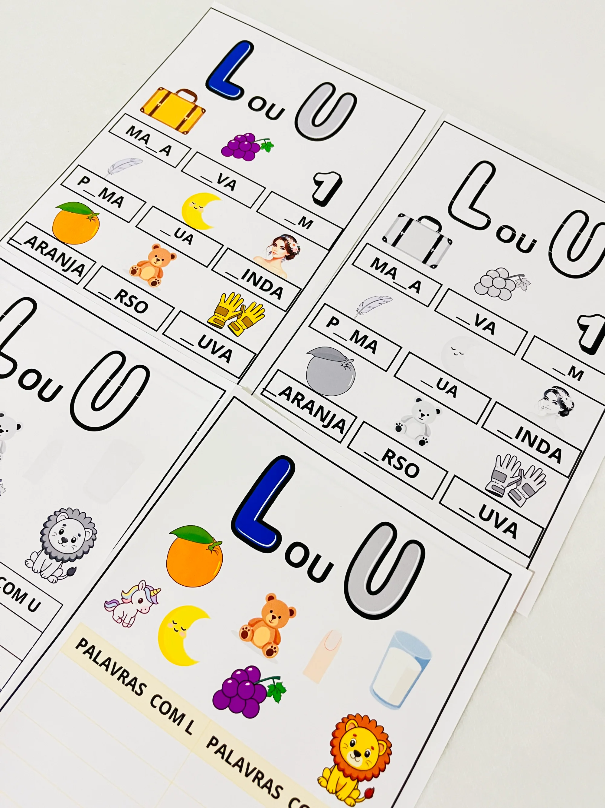 Palavras com L ou U - ALFABETIZAÇÃO - ORTOGRAFIA — amostra 3: Pensado especialmente para os anos iniciais, o material ajuda…