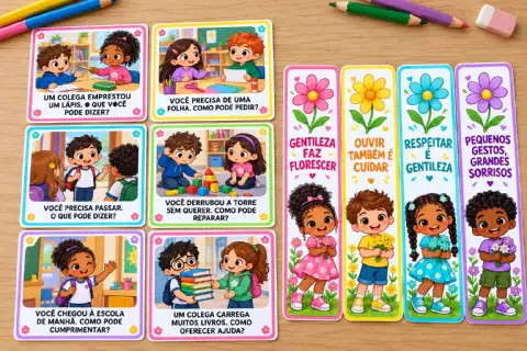 Palavras de Gentileza - Painel Decorativo — amostra 3: 🌸 PEQUENOS GESTOS FAZEM A GENTILEZA FLORESCER
