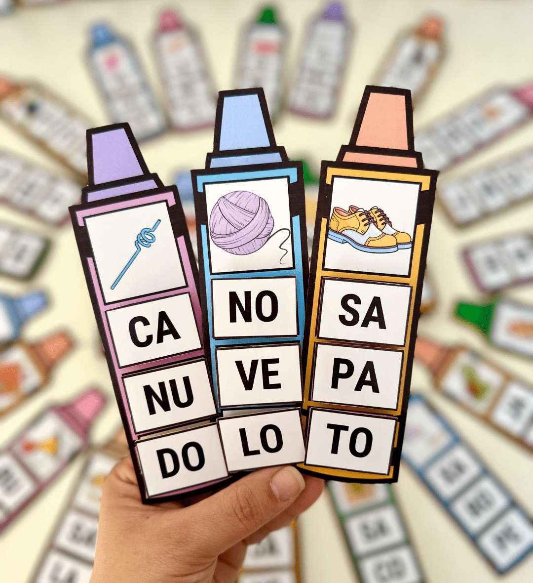 Palavras em Sílabas: 51 Fichas para Alfabetização em PDF — amostra 4: Habilidades que a proposta busca estimular