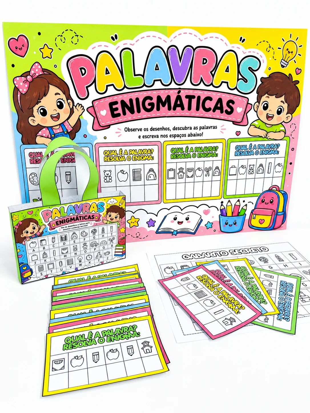 Palavras Enigmáticas – Atividade de Alfabetização, Leitura e Sílabas Simples em PDF — amostra 2: Palavras Enigmáticas –…