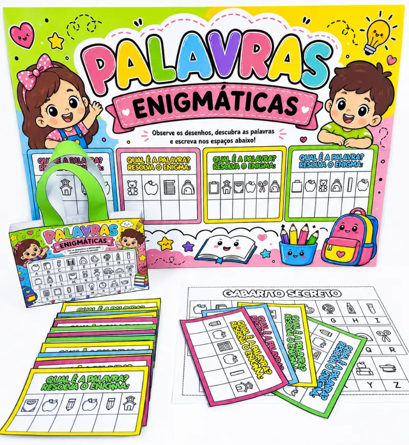 Palavras Enigmáticas: Jogo de Códigos para Alfabetização — capa do material
