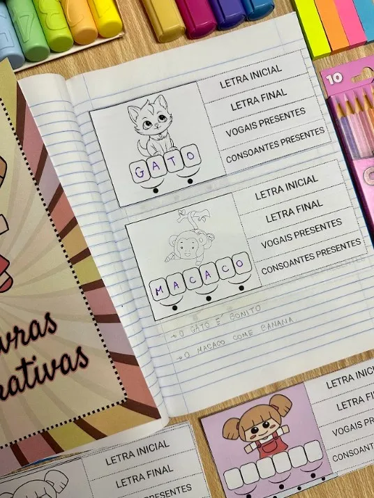 Palavras Interativas: 18 Páginas de Alfabetização — amostra 1: 18 páginas de atividades para explorar letras, sílabas e…