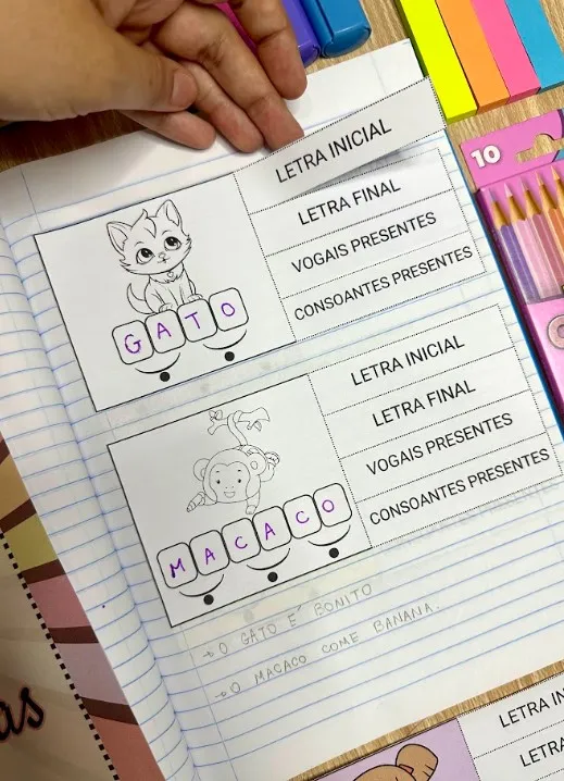 Palavras Interativas: 18 Páginas de Alfabetização — amostra 2: 18 páginas de atividades para explorar letras, sílabas e…