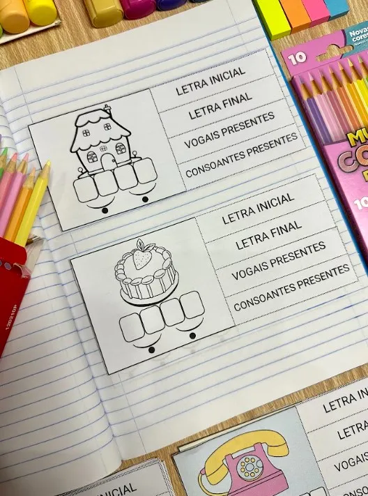 Palavras Interativas: 18 Páginas de Alfabetização — amostra 6: 18 páginas de atividades para explorar letras, sílabas e…
