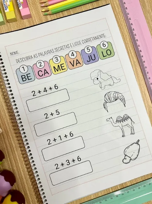 Palavras Misteriosas: 28 Páginas de Alfabetização — amostra 3: 28 páginas para seguir pistas numéricas, descobrir palavras…