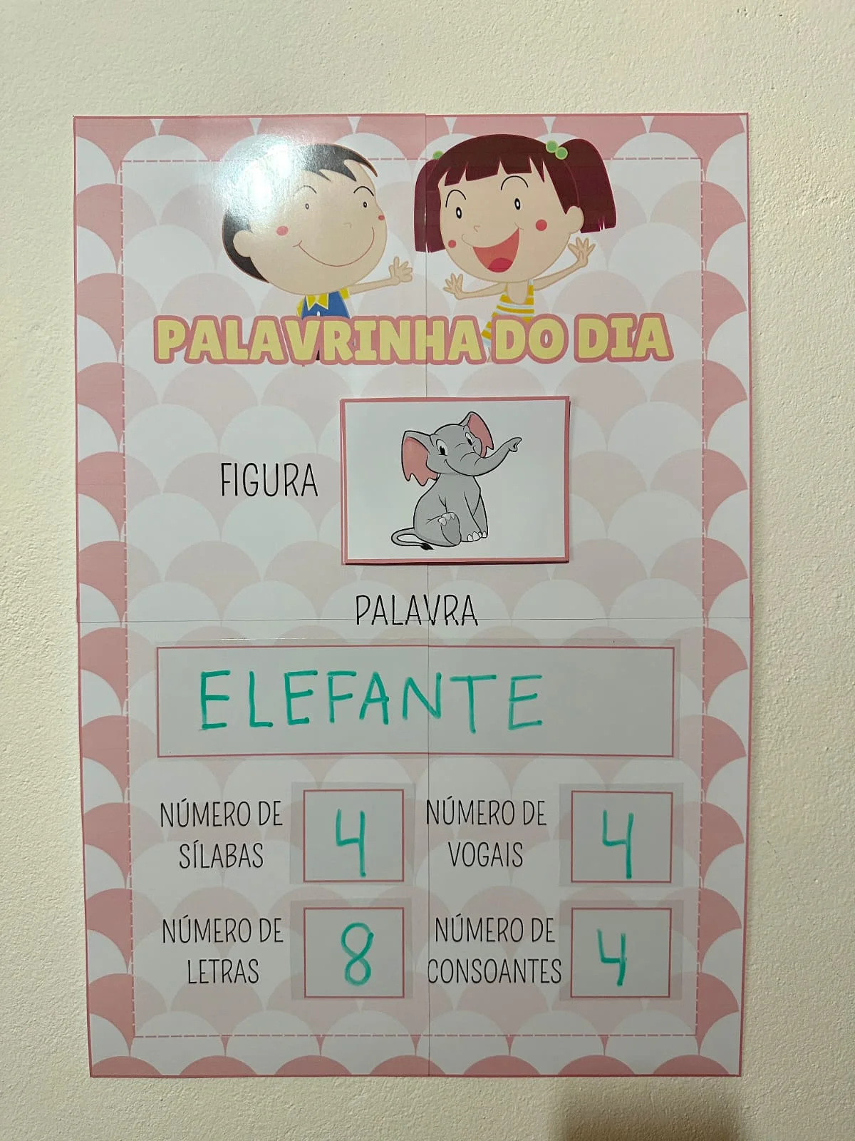 Palavrinha do dia — capa do material