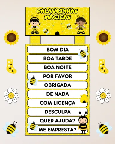 PALAVRINHAS MÁGICAS - ABELHINHAS 🥰✨ — capa do material