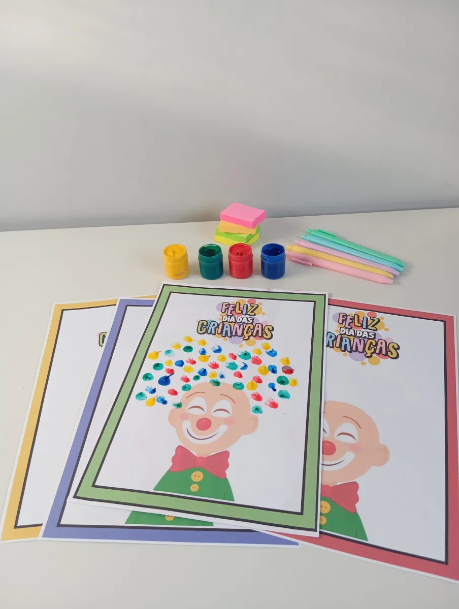 Palhacinho para Pintar Educação Infantil — amostra 3: Uma folha em A4 pronta para imprimir, onde as crianças podem colorir…
