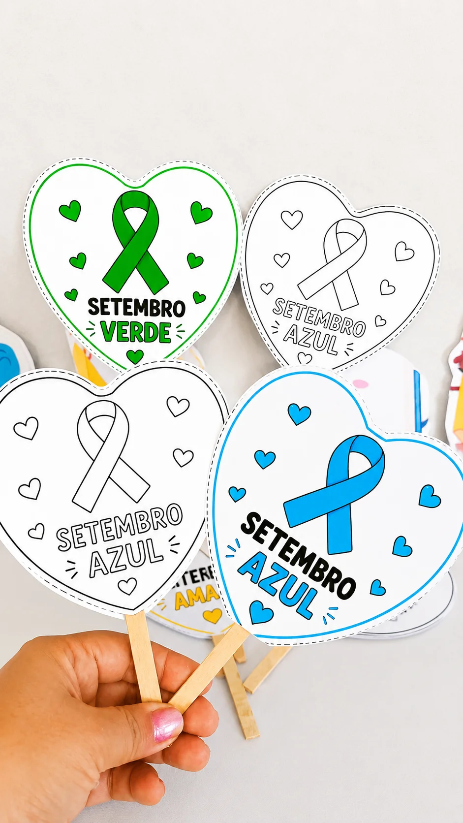 Palitinhos da Conscientização – Setembro Azul, Verde e Amarelo — amostra 1: Uma proposta encantadora para atividades… Palitinhos da Conscientização – Setembro Azul, Verde e Amarelo — amostra 1: Uma proposta encantadora para atividades…