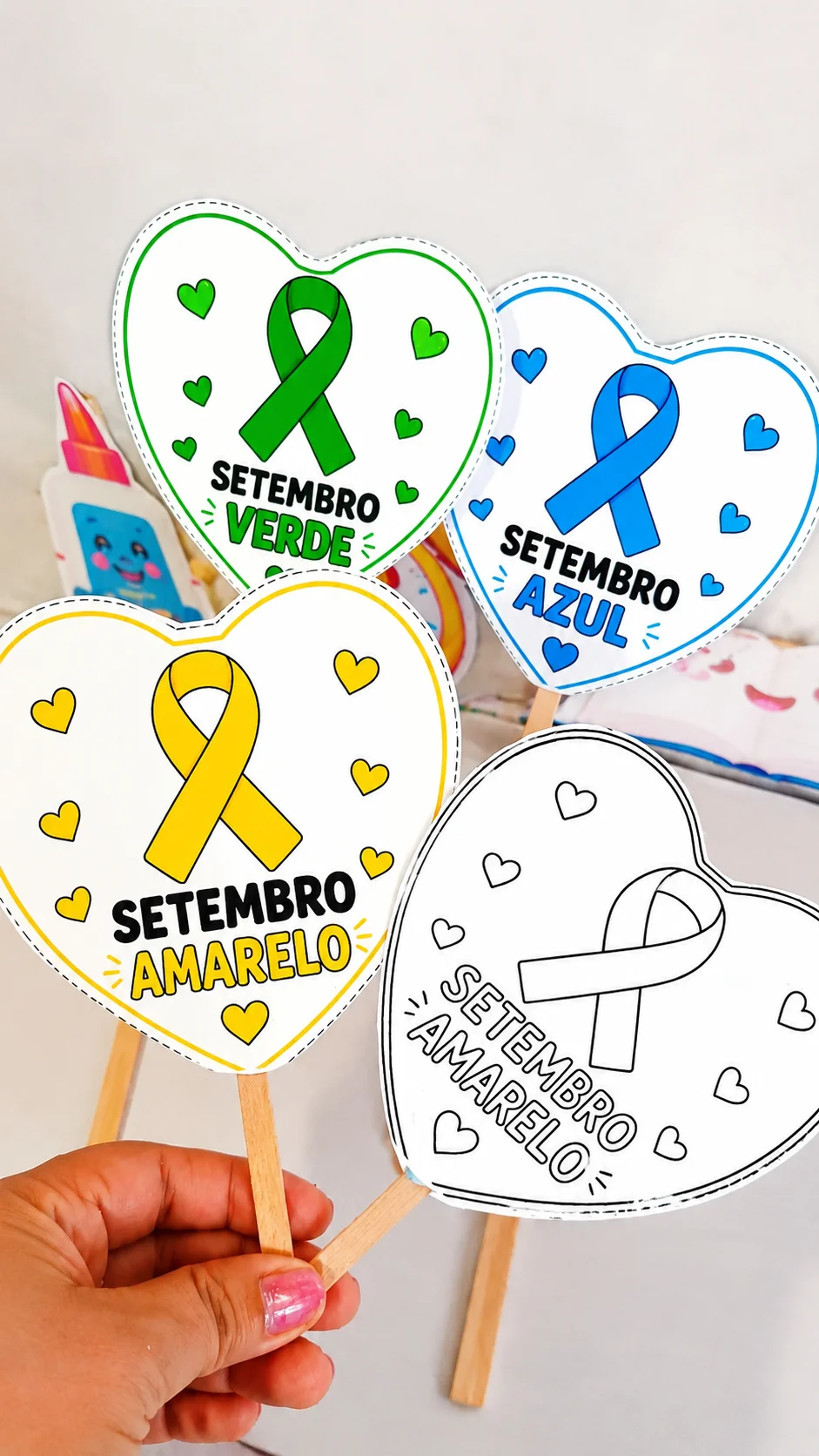 Palitinhos da Conscientização – Setembro Azul, Verde e Amarelo — capa do material