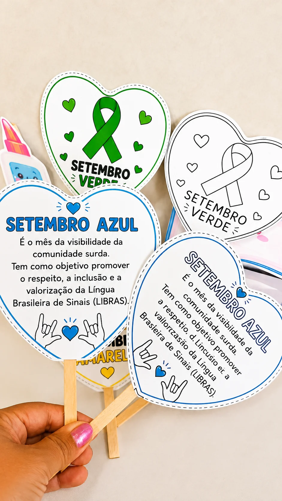 Palitinhos da Conscientização – Setembro — Alfabetização para Educação Infantil: Uma proposta encantadora para utilizar em…