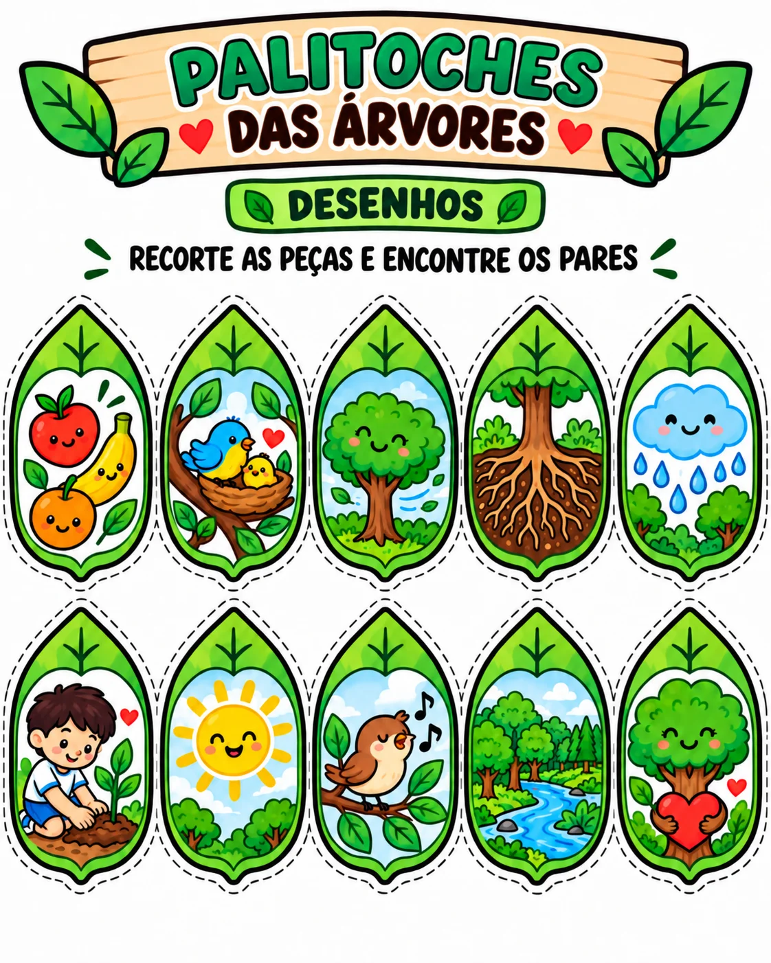 Palitoches das Árvores 🌳 Educação Infantil, 1° e 2° anos — amostra 2: 🌳 PALITOCHES DAS ÁRVORES Um recurso lúdico e…