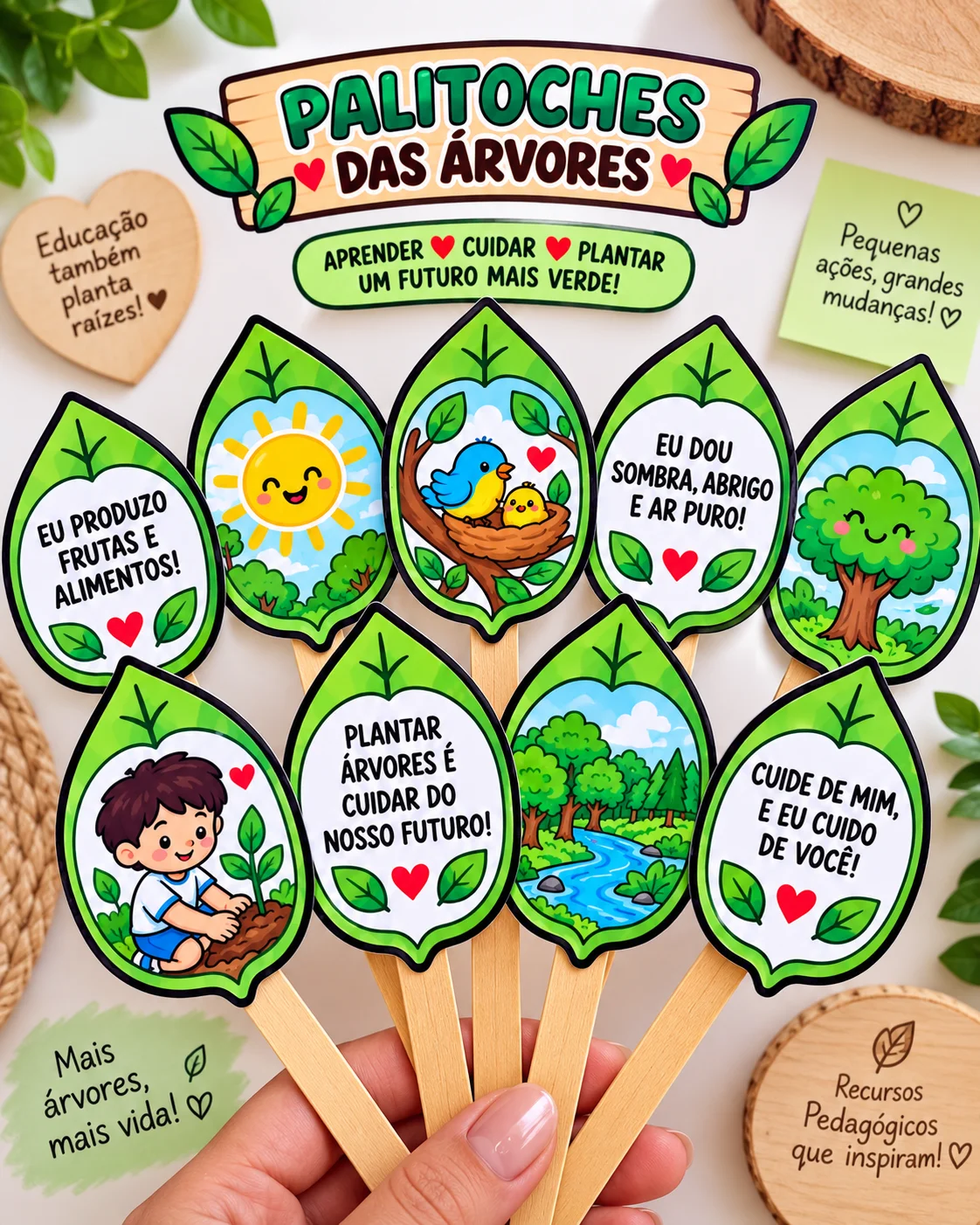 Palitoches das Árvores 🌳 Educação Infantil, 1° e 2° anos — Alfabetização para Educação Infantil: 🌳 PALITOCHES DAS ÁRVORES…