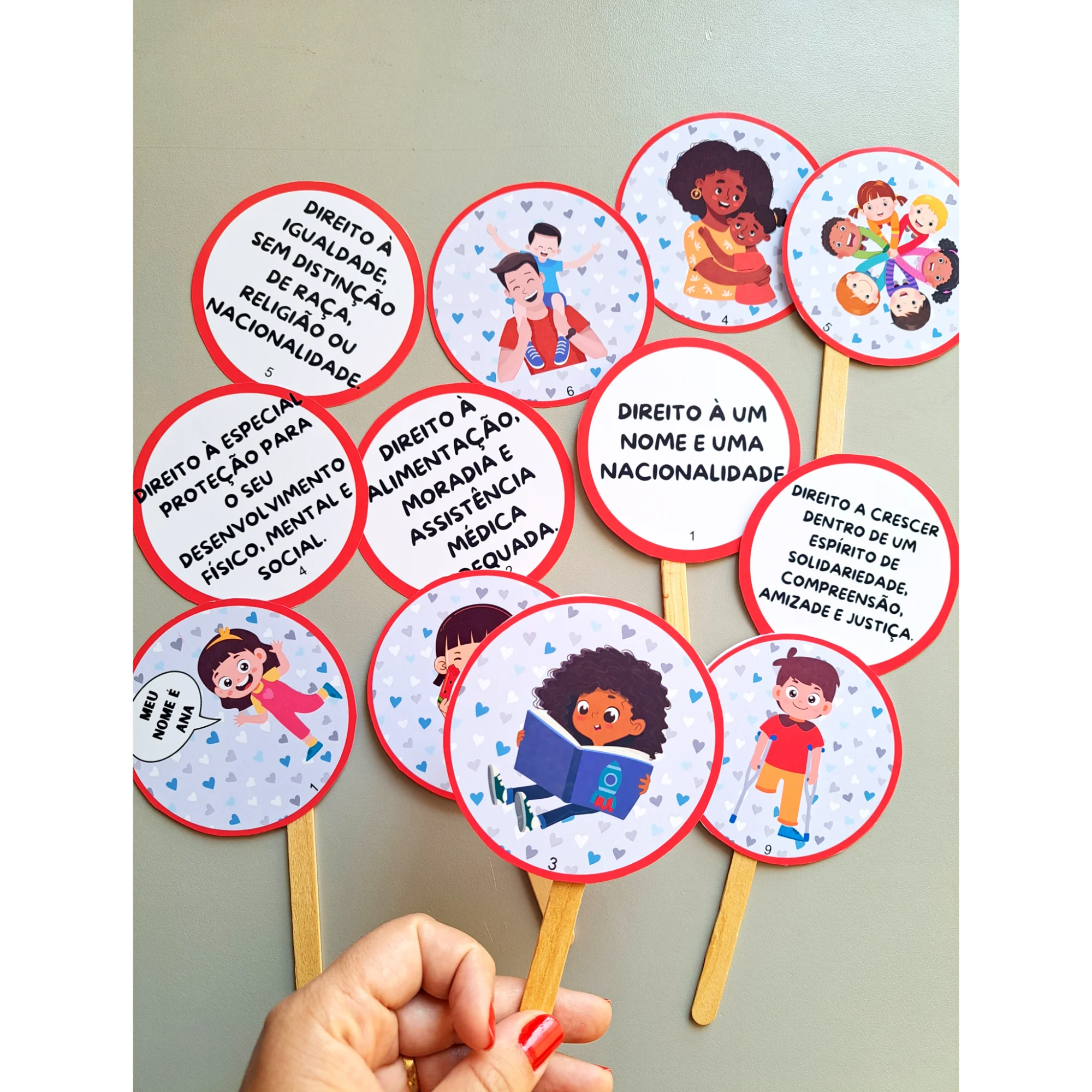 PALITOCHES DIREITOS DAS CRIANÇAS - ARTES INFANTIL E ANOS INICIAIS — amostra 1: Os Palitoches Direitos das Crianças são um…