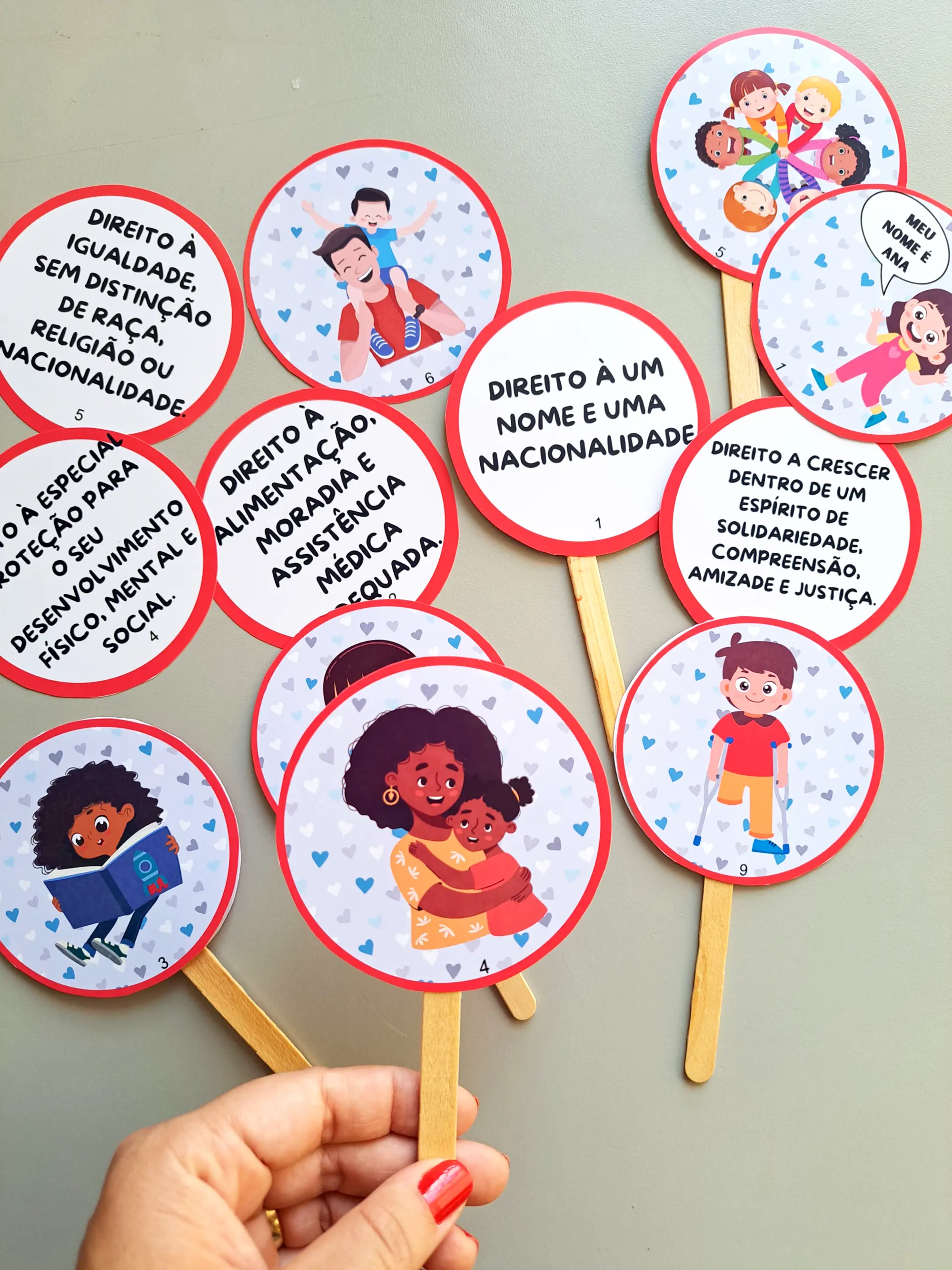 PALITOCHES DIREITOS DAS CRIANÇAS - ARTES INFANTIL E ANOS INICIAIS — amostra 3: Os Palitoches Direitos das Crianças são um…