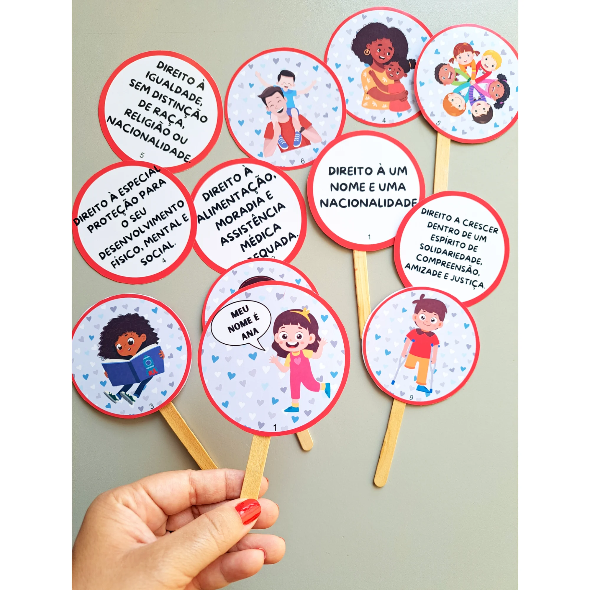 PALITOCHES DIREITOS DAS CRIANÇAS - ARTES INFANTIL E ANOS INICIAIS — amostra 6: Os Palitoches Direitos das Crianças são um…