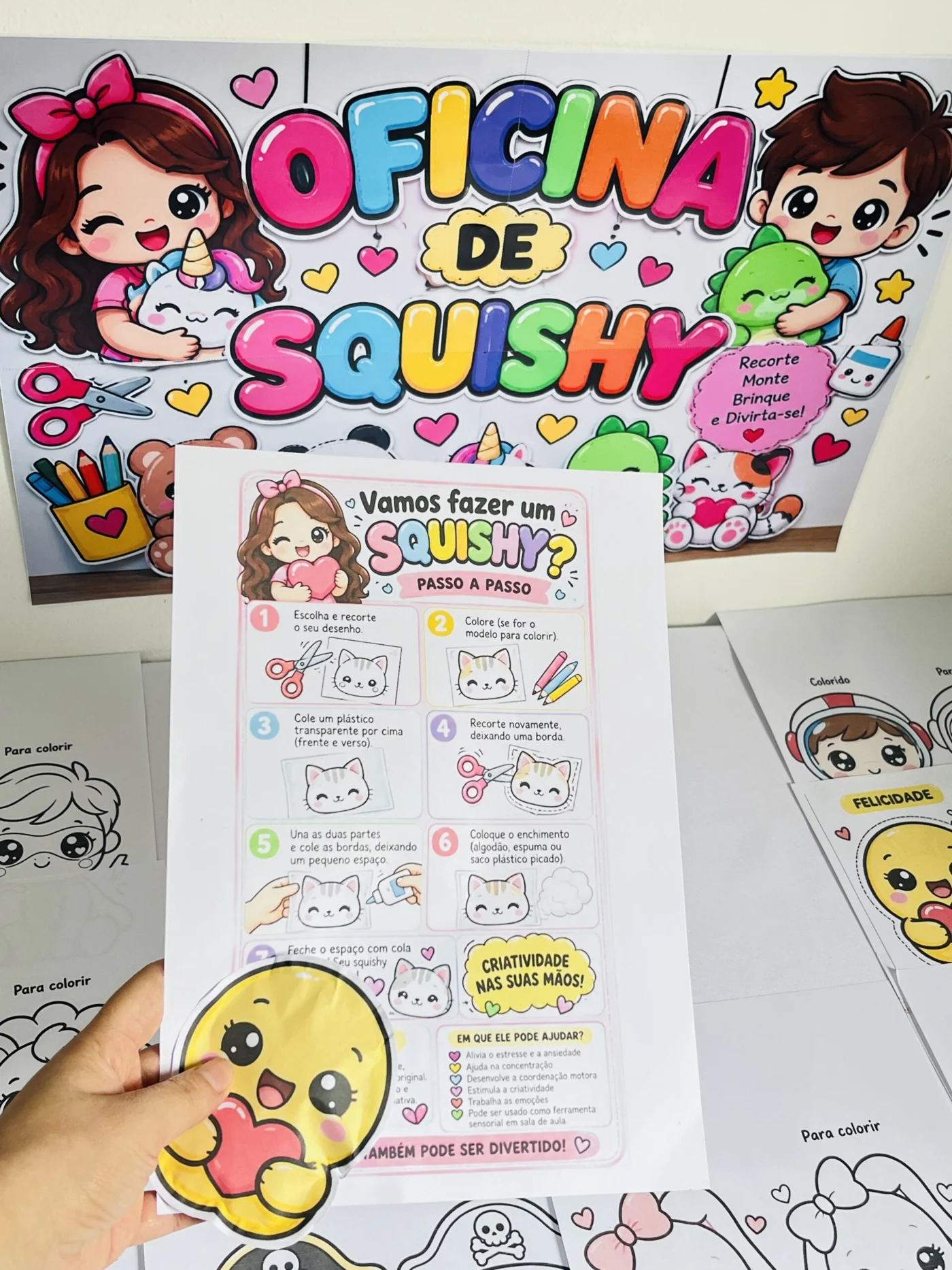 Paper Squishy para Imprimir | Educação Infantil — amostra 2: Paper Squishy para Imprimir – Oficina Criativa para Crianças…