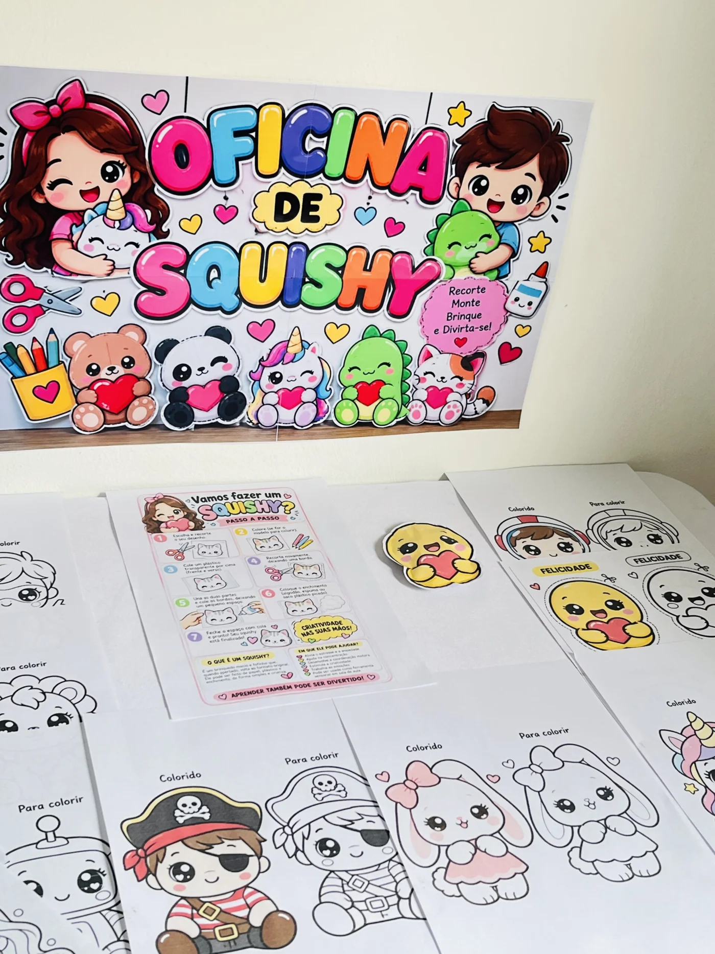 Paper Squishy para Imprimir | Educação Infantil — amostra 4: Paper Squishy para Imprimir – Oficina Criativa para Crianças…